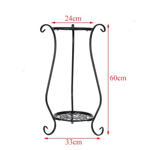 2 Layers Iron Flower Plants Stand Holders Garden stand Rack