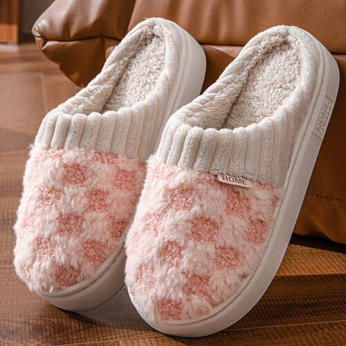 Couples Indoor Outdoor Laminate Floor Warm Cotton Slippers w