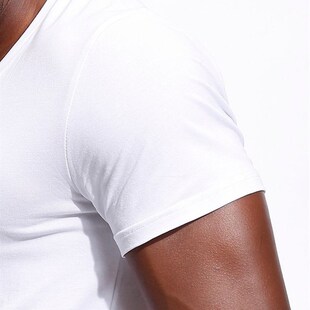 short sleeve bottoming solid mens slim shirt top上衣 color