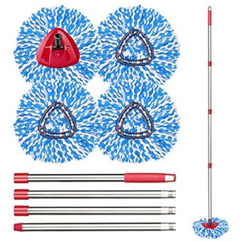 Spin Mop Replacement Head Base Handle Set Compatible with