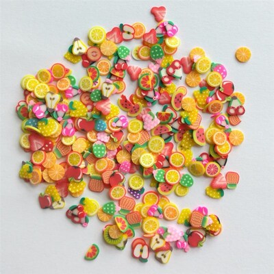 1000pcs 10g/Pack Slime DIY Accessories Toys Mini Strawberry