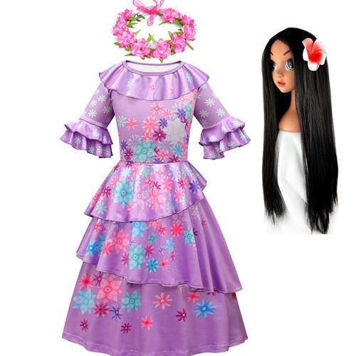 Fancy Encanto Isabel Costume for Girls Madrigal Family Mirab