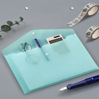 5PCS plastic envelope, transparent reusable plastic envelope