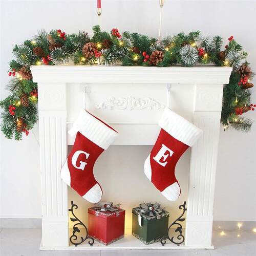 Christmas Garlands With Pinecones Red Berries Artificial Chr