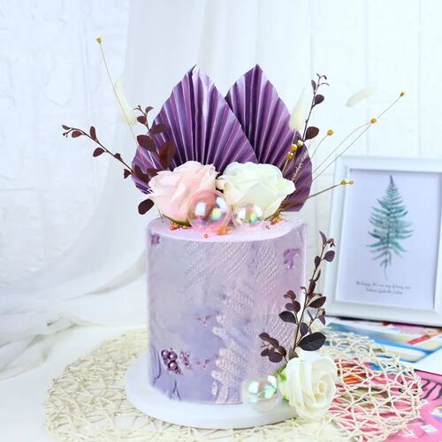 Palm Leaf Cake Topper Happy Birthday Decoration Palm Spear C