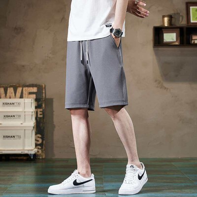 Waffle Heavy Shorts Mens Summer Thin Five-point Loose Knitt