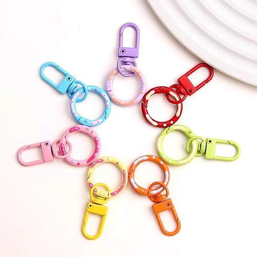 Colorful keychain accessories, cute cartoon character plush