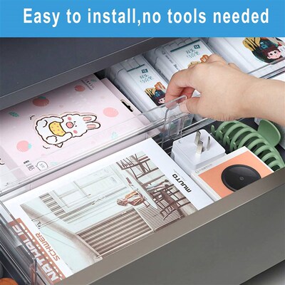 Drawer Dividers Organizers 4 Pack, Adjustable 8cm High Expan