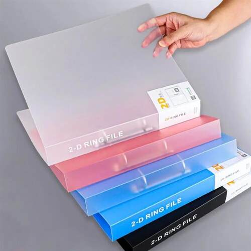 Office Document Binder File Folder Practical Plastic D-shape