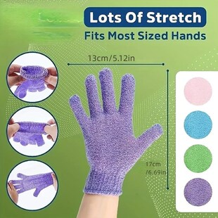 1-10pcs Colourful Exfoliating Gloves, Bath Gloves For Shower