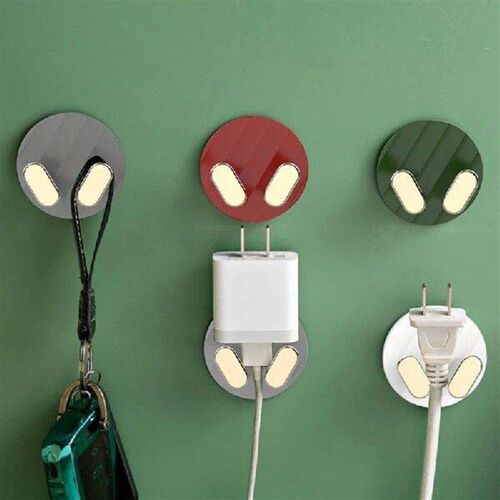 4Pcs Cable Holder Punch Free Plug Adhesive Hook Wire