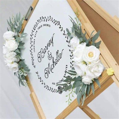 Yannew Artificial Wedding Arch Flowers Kit Boho Dusty Rose
