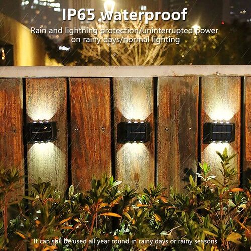 Solar Light Outdoor Garden Sunlight Powered LED Wall Lamp Wa