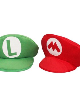 Super Mario Bros Luigi Cartoon Cosplay Hat Classic toys Anim