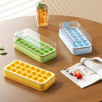 Ice Cubes Mold With Clear Container Easy Release Fridges Ice