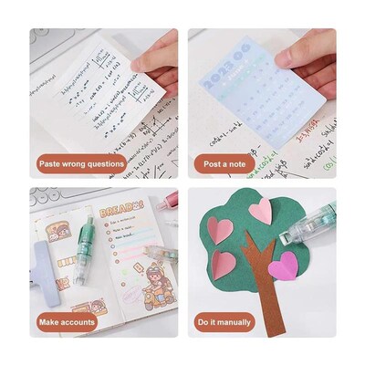 Cute Dots Glue Tape Double-Sided Adhesive Roller Refillable