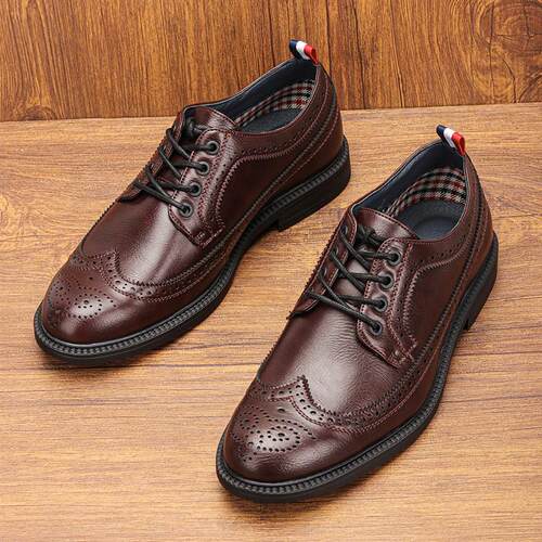 Mens British Lace-Up Dress Shoes Classic Casual Footwear