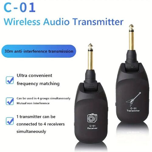 Guitar Wireless System Audio Transmitter Receiver C01 Pickup