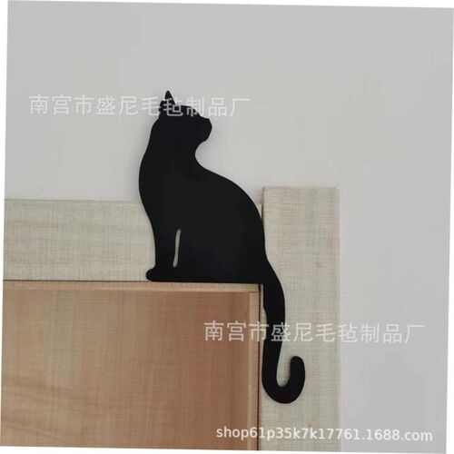 New Halloween Felt Door Corner Decoration Witch Crow Black C