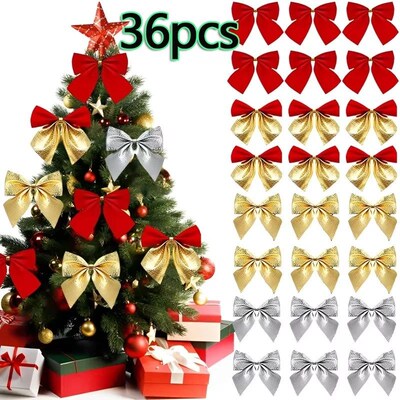 12/24/36pcs Small Christmas Bow Christmas Decoration 5.5cm F
