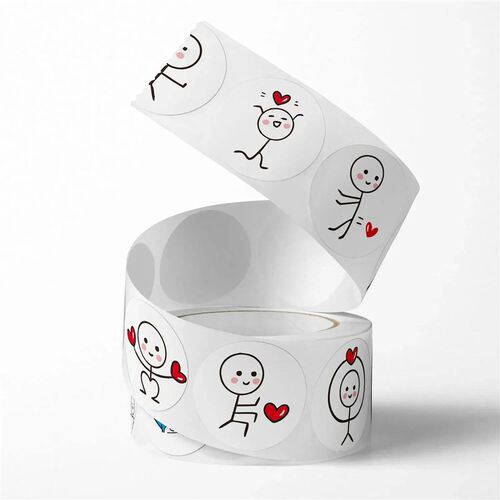 500pcs 20mm Cartoon Reward er Roll Love Labels Valentines D