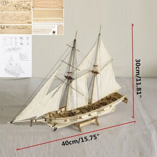 DIY Ship Assembly Model Kits Wooden Sailing Boat Scale Model