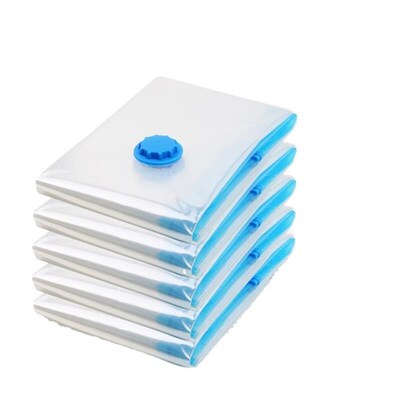 2/5/10Pcs Vacuum Bag Storage w Valve Home Organizer Bag Fold