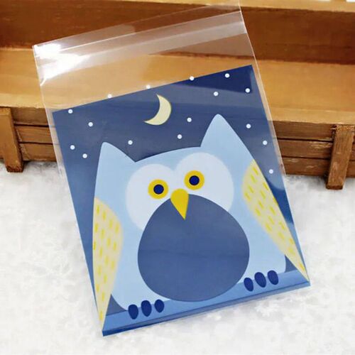 50Pcs/Pack Transparent Plastic Bag Candy Cookie Gift Bag Cle