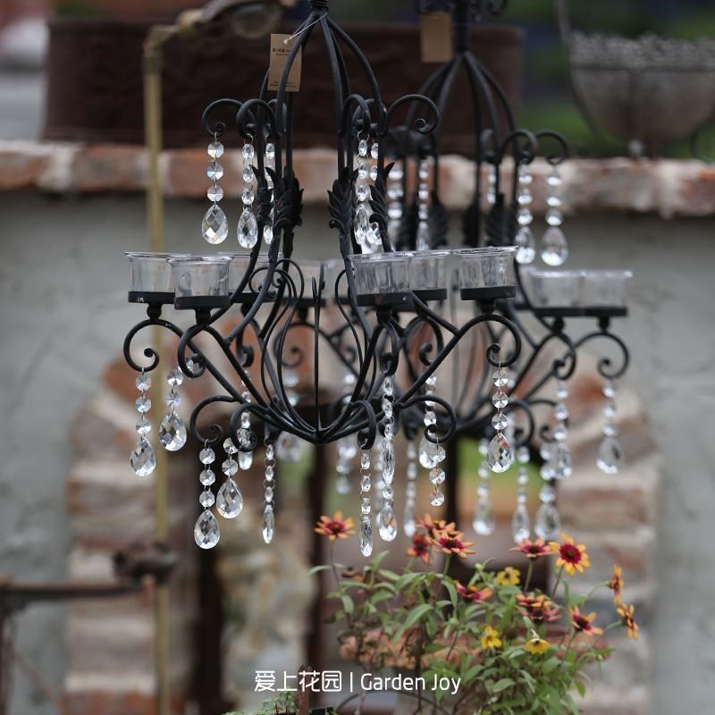 爱上花园丨园艺杂货 花园庭院装饰摆件 悬挂链条铁艺做旧烛台,家居饰品,户外/庭院摆件,淘宝优惠券,粉丝福利购,淘宝优惠卷