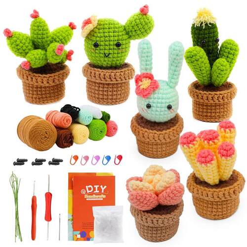 KRABALL 3/6pcs Crochet Starter for Adults with Crochet Hooks