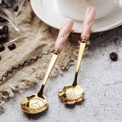 Coffee Spoon Mixing Spoons Tea Dessert Stainless Steel Vinta