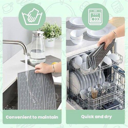 Counter Drying Mat Kitchen Drying Mat Dish Drainer Silicone