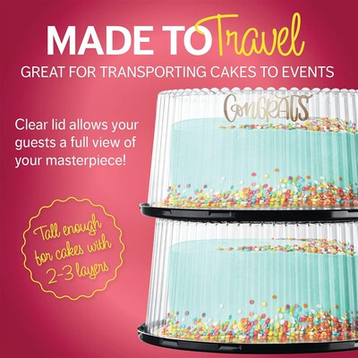Plastic Disposable Cake Containers Carriers Cake Boxes