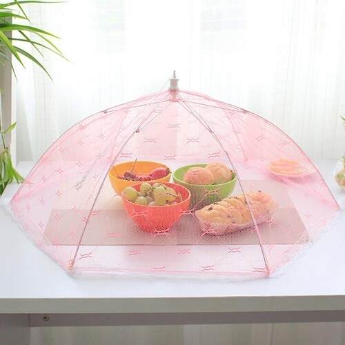 1PC Portable Umbrella Style Food Cover Anti Mosquito Meal Co