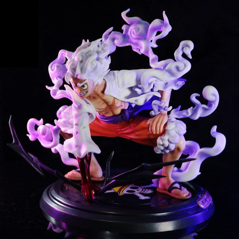 New One Piece Luffy Gear 5 Anime Figure Sun God Nikka PVC Ac图片