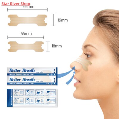 100Pcs/Lot or 200Pcs/Lot Nasal Strips Anti Snoring Patches B