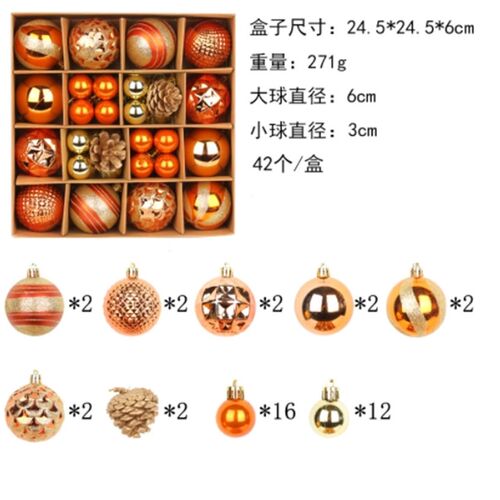 Christmas Ball 60pcs painted shaped Christmas tree pendant
