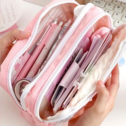 Girl Large Capacity Aesthetic Pencil Bag School Case Pen Hol