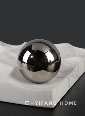 一匚现代样板房售楼处茶几台面大理石托盘摆件飘窗棋盘软装饰品