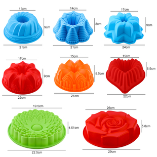 3D Shape Random Color Silicone Pastry Cake Mold DIY Baking D