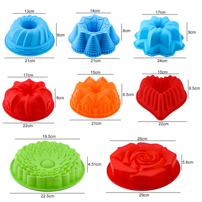 3D Shape Random Color Silicone Pastry Cake Mold DIY Baking D