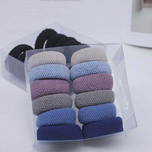 6PCS New Fashion Boutique Simple Thicken tail Holders Rubber