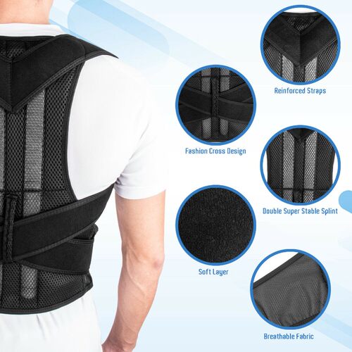 Posture Corrector Belt Shoulder Lumbar Brace 姿势驼背矫正带