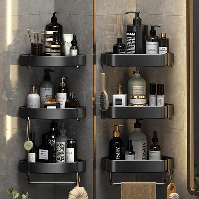 Bathroom shelf wall hanging toilet shower room storage rack