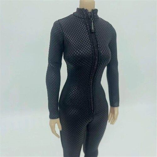 1:6 PU Leather Jumpsuit Miniature Clothing for 12in Action