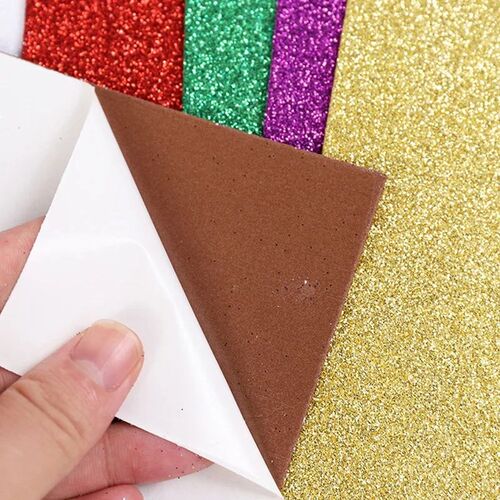10pcs Glitter Foam Paper Self-adhesive Spong Paper Diy Craft