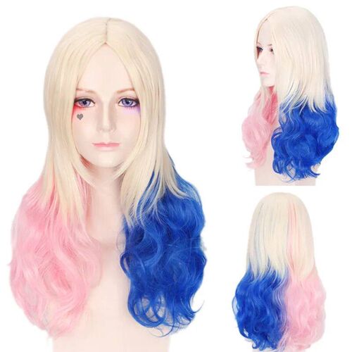 Harley Quinn Cosplay Wig Halloween Props Girls Hair Wigs Ha