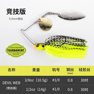 RIKON野犬DEVIL 魔网10g1g复合亮片路亚饵硬饵假饵黑坑竞技 WEB
