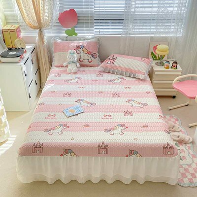 Thailand Latex Ice Silk Mat Three-Piece Set Chiffon Lace Mac