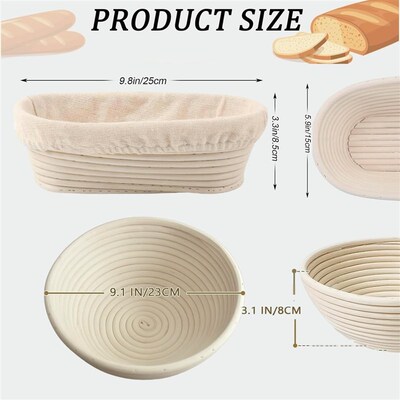 Banneton Bread Proofing Basket Sourdough Baking Bowls